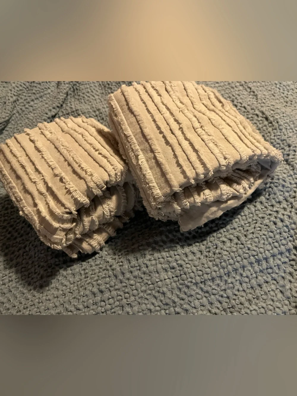 Nicole Miller ~ Light Gray Pillow Shams~ 💯 Cotton ~ 2 shams